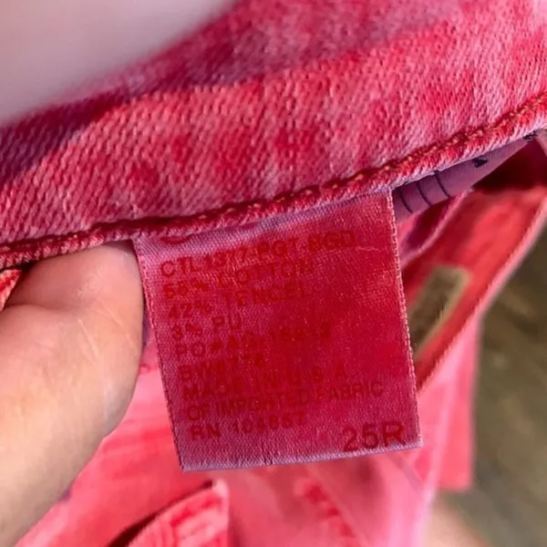 Adriano Goldschmied red acid wash Stevie Ankle jeans - Image 4