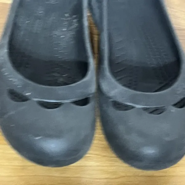 Crocs Size 9 Jayna Black Slingback Flat Slip On Shoes Sandals‎ Croslite Ballet - Image 8