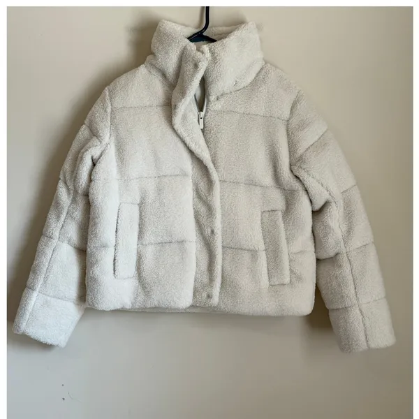 Lululemon Wunder Puff Down Coat 2025 Women 4 White Fleece Quilted Puffer - Image 2