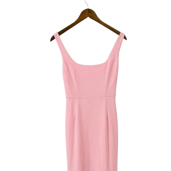 Lulus Romantic Destiny Light Pink Square Neck Trumpet Maxi Dress size Small NWT - Image 7