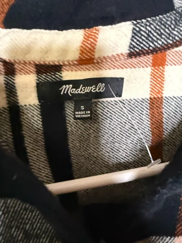 Madewell plaid flannel shirt Small - Image 3