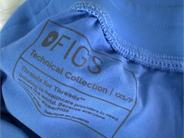 FIGS Yola High-Rise Slim Scrub Pants XXS Petite Blue - Image 3