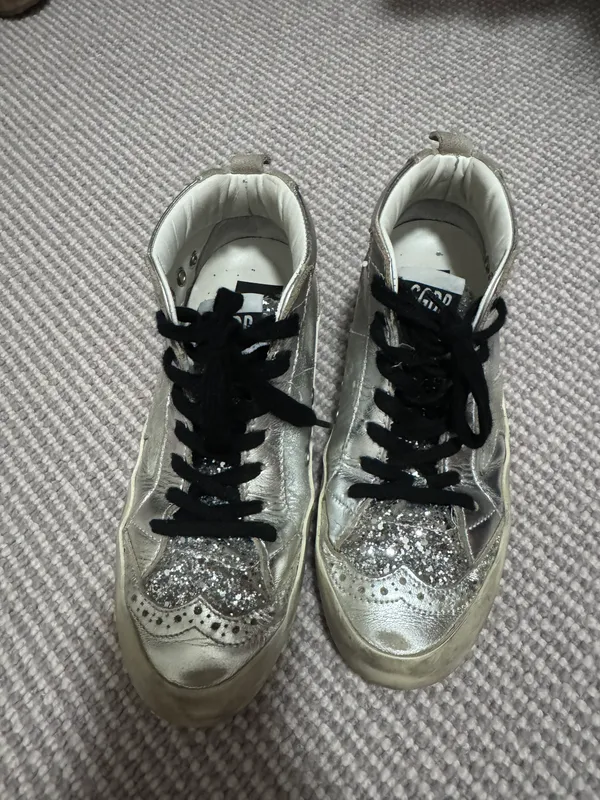 Golden Goose Midstar Grey Silver Sequin - Image 3