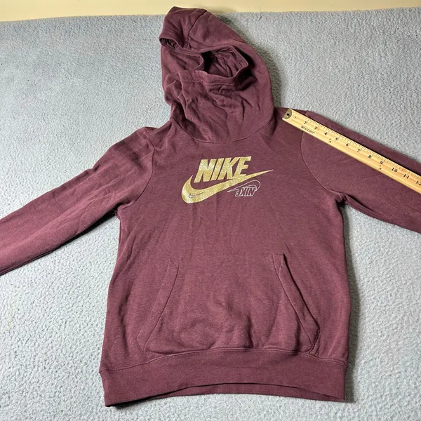 Nike Hoodie Womens XS Maroon Long Sleeve Pullover Soft‎ Hoodie - Image 6