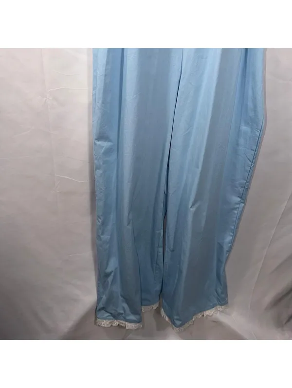 Shein Light Blue Ruffle Strap Wide Leg Jumpsuit Size Large - Image 4