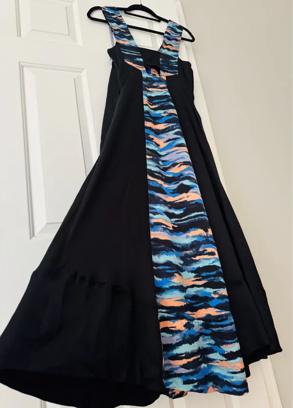 Anthropologie Maeve V-neck Colorblocked Oversized Maxi Dress, Size 0 - Image 12