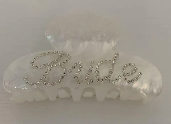 Bride Rhinestone Claw Hair Clip 4” - Image 4