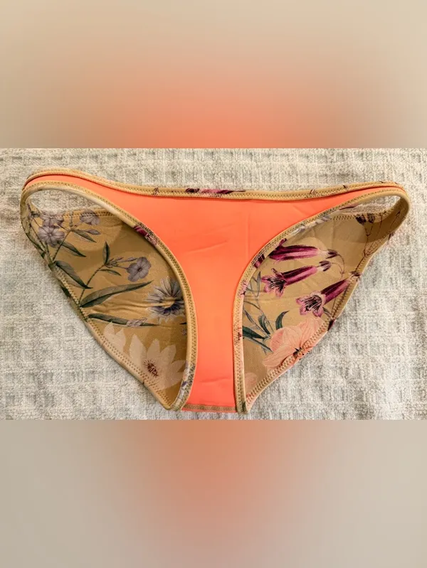 TRIANGL Neoprene Yellow Floral Bikini Bottoms, sz. Large - Image 5