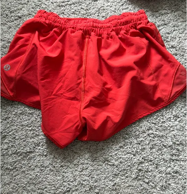 Red Lululemon Hotty Hot Shorts 2.5" - Image 4