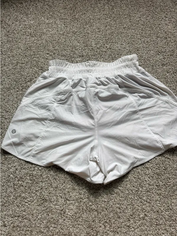 Lululemon Hotty Hot 4" White Shorts - Image 2