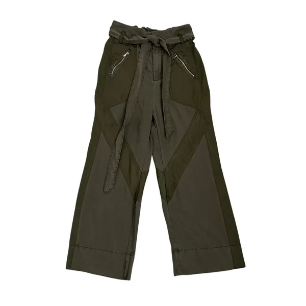 Express Olive Army Green High Rise Wide Leg Flowy Baggy Pants Size Women's XS - Image 3