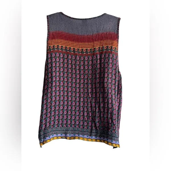 MÁNDALA Boho Chic Multicolor Tank Top Purple Size L - Image 3