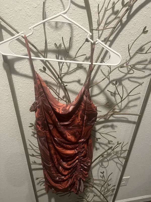 Tye dye scrunch dress Red Size L - Image 2