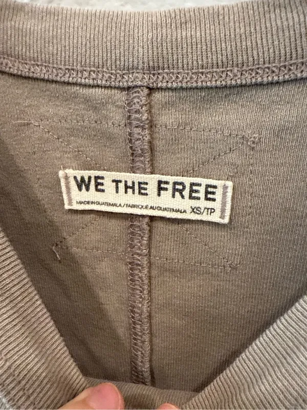 We The Free Free People Brown Taupe Baby Tee XS - Image 2