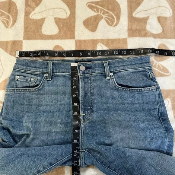 7 For All Mankind Josephina Straight High Rise Blue Jeans‎ Womens Size 29 - Image 8