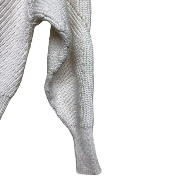 Joie Mock‎ Turtleneck Button Detail Sweater Cream XXS - Image 4