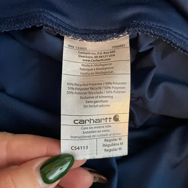 Carhartt Women Maternity M Navy Blue Force Essential Jogger Scrub Pants Pockets - Image 7