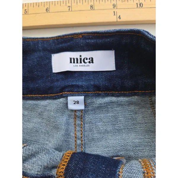 Mica Boutique Denim Wide Crop Super High size 28 Double Button Waist - Image 11