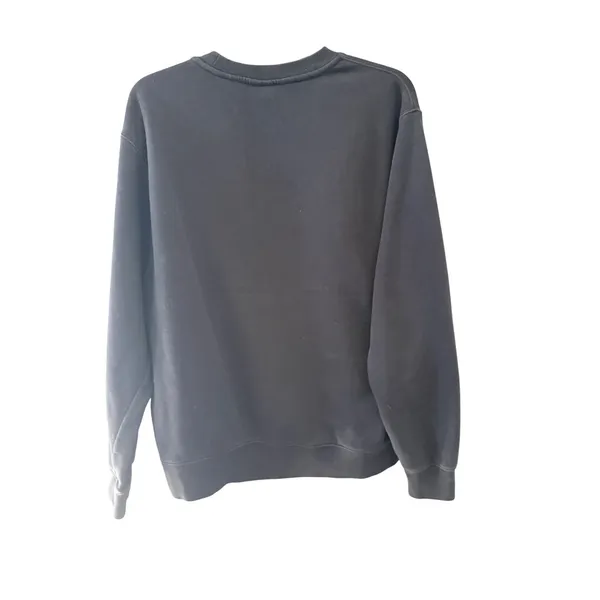 Nike Sportswear Crewneck Sweatshirt Black Embroidered Swoosh Fleece Pullover‎ M - Image 2