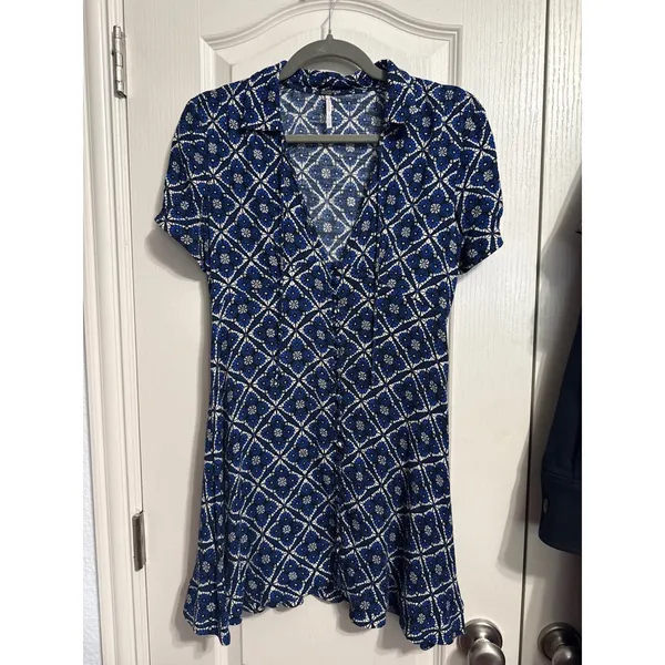 Free People Melody Mini Dress‎ Geometric Mosaic Print Cottagecore Boho - Image 2