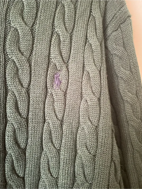 Polo Ralph Lauren Cable Knit Crewneck Sweater Mens XXL Oversized for Women - Image 3