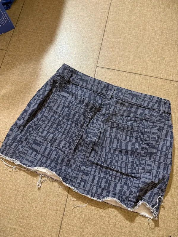 White Fox Boutique printed denim mini skirt - Image 3