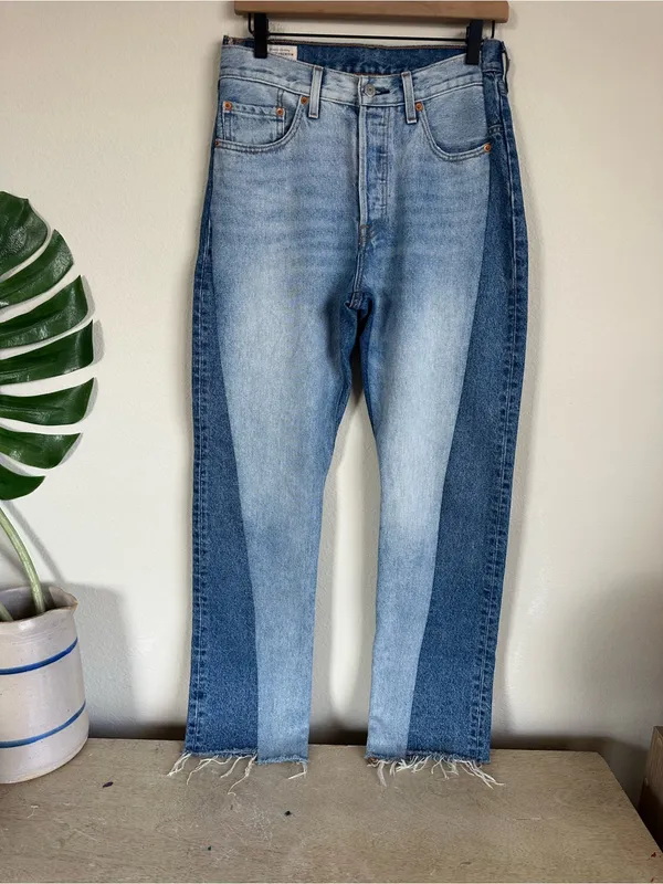 NWT Levi’s X Free People Spliced 501 Jeans - Image 7