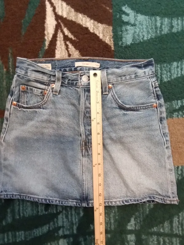 Levis Premium Icon Mini Denium Skirt Light Wash Festival Streetwear Womens 24 - Image 9