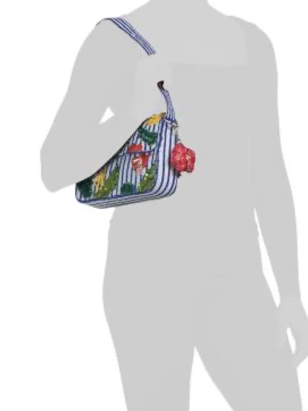 Handcrafted MADE IN INDIA Beaded hibiscus day print shoulder bag - Image 2