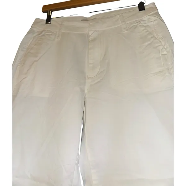 NWT Outerknown Pants Womens 4 White‎ Cream Wide Leg Flare Organic Cotton Beach - Image 2