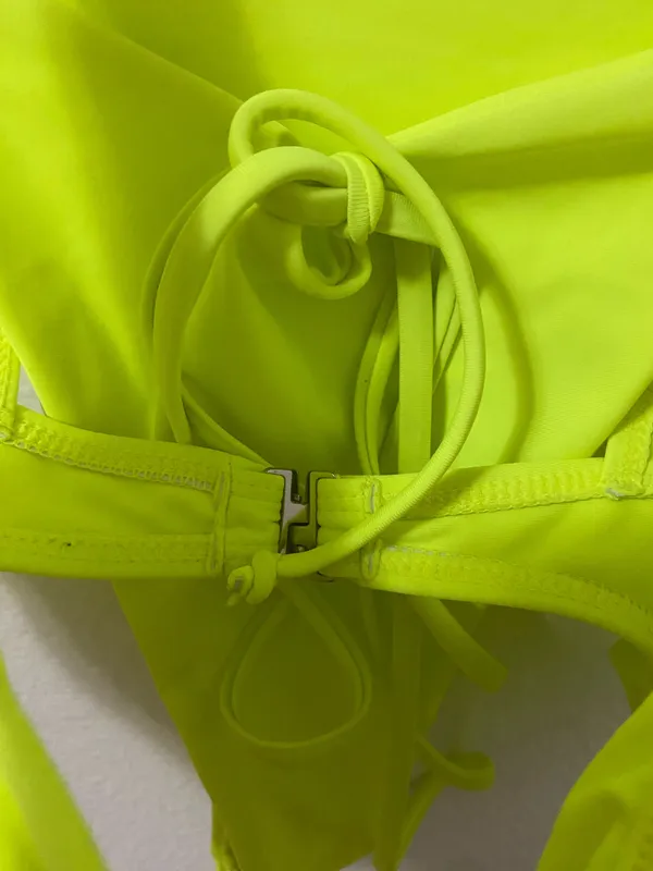 Neon bikini swim suit set Yellow - Image 4