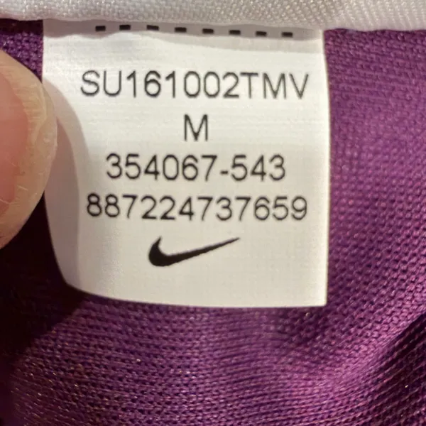 Nike Golf Dri-FIT Purple Polo Shirt Womens Medium NWT Altria Logo Top 354067-543 - Image 8