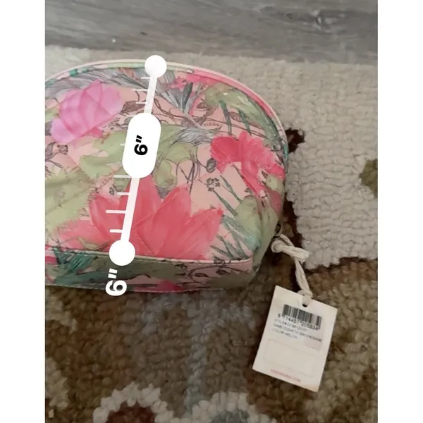New Y2K Oilily Cosmetic Organizer Toiletry Bag 2 Sizes Pink paisley floral - Image 9