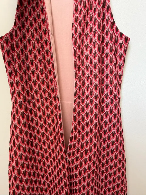 Gianni Bini Casey Crochet Overlay Midi Dress In Coral Size Medium - Image 6