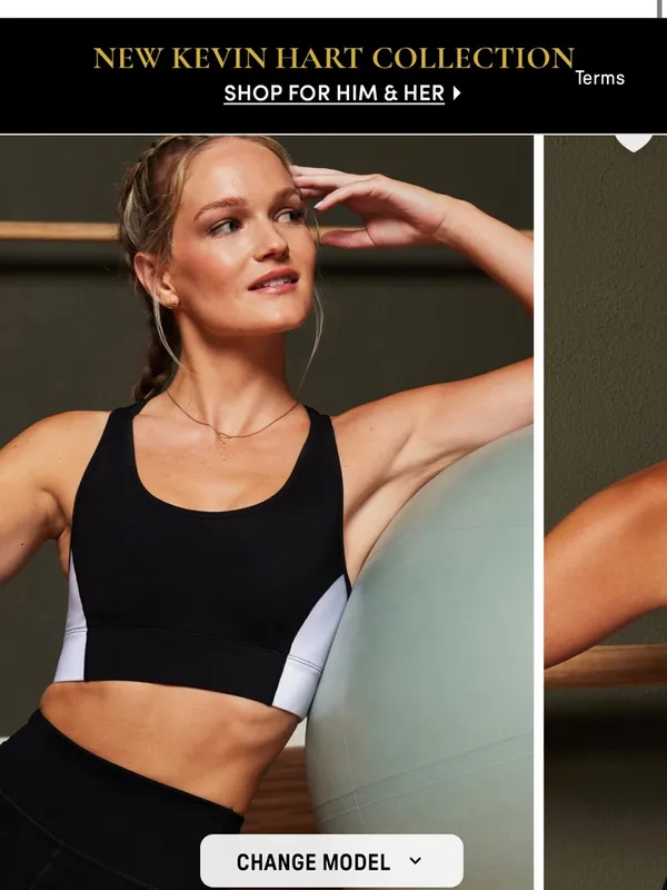Fabletics large On-The-Go Medium-Impact Colorblock Sports Bra - Image 2