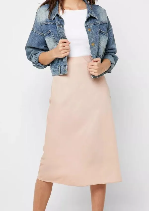 NWT Forever 21 Satin Midi Skirt - Image 2