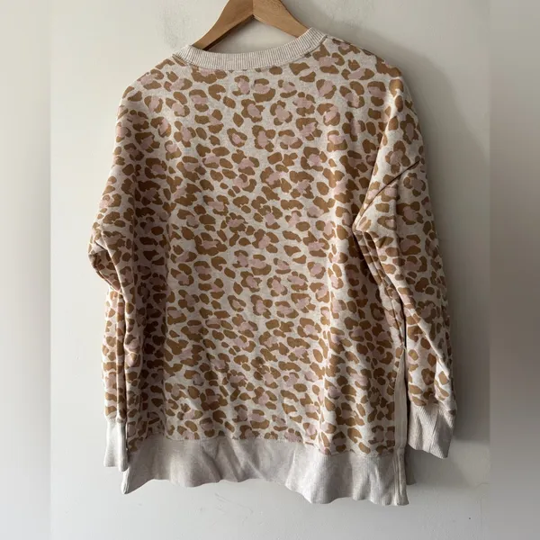 Aerie Leopard Print Oversized Crewneck‎ Sweatshirt Cozy - Image 4