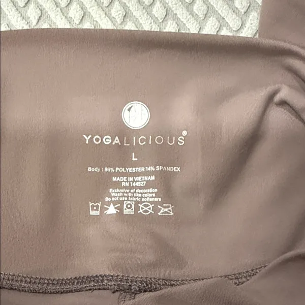 Yogalicious Brown Flare Pants Leggings Size L - Image 6