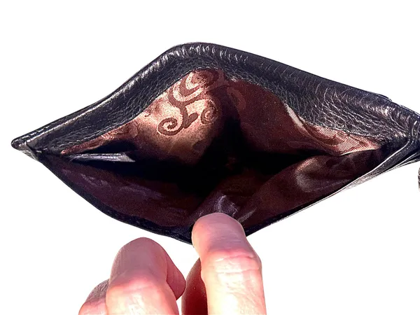 Brighton Late 90’s Black Trifold Shimmer Nolita Wallet w/Silver Scroll Buttons - Image 4