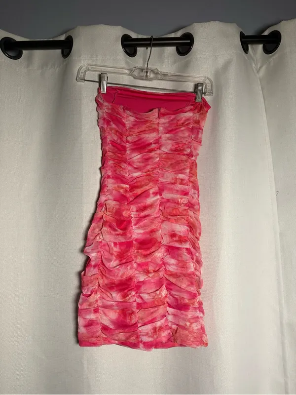 Superdown from REVOLVE Ivanna Mini Pink Tie Dye Strapless Mini Dress Size XS - Image 5