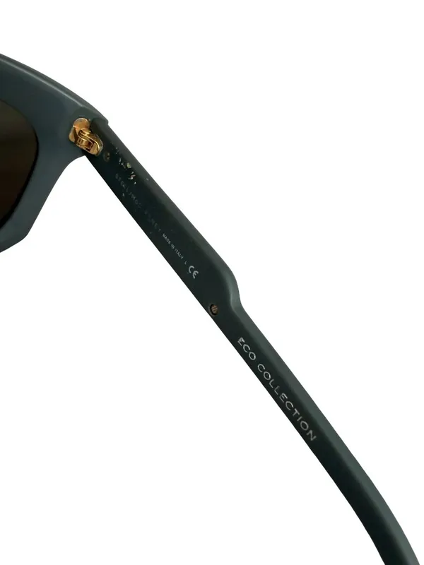Stella McCartney Gray Square Frame Mirrored Lens Sunglasses Gold Trim Women's - Image 6