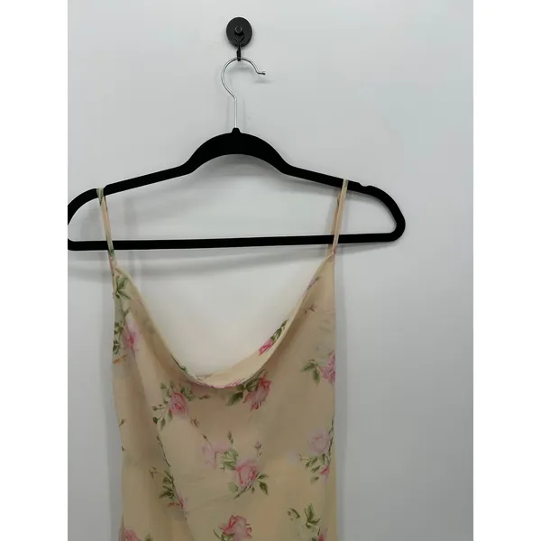 Reverse Womens Yellow Floral Y2K Mini Dress‎ Size M Slip Dainty Feminine Fairy - Image 5