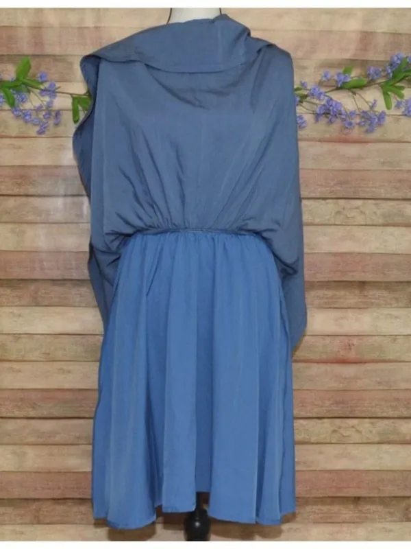 Chyrii Ladies S Blue Bustier Bodice Midi Summer Sun Dress Sleeveless Casual - Image 7