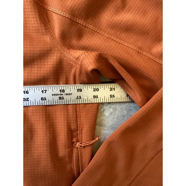 Fjallraven Abisko Lite Fleece Jacket Womens L Orange Full Zip Grid Mid Layer - Image 4