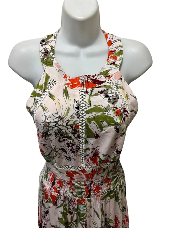 Anthropologie Abel the Label Vienna Floral Halter Maxi Dress L Boho Cottagecore - Image 4