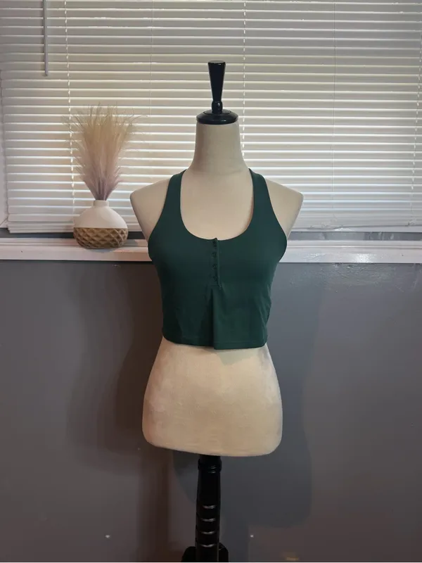 aerie OFFLINE Minimal Support Bralette in Forest Green - Image 3