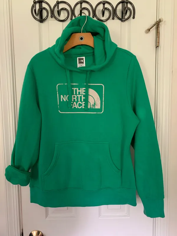 The North Face Kelly Green Hoodie Sweatshirt - Image 2
