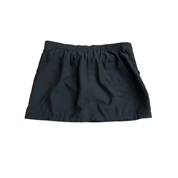 Lands End Black Swim Skort Size 10 Built-in Brief Active Water Skirt Pocket - Image 2