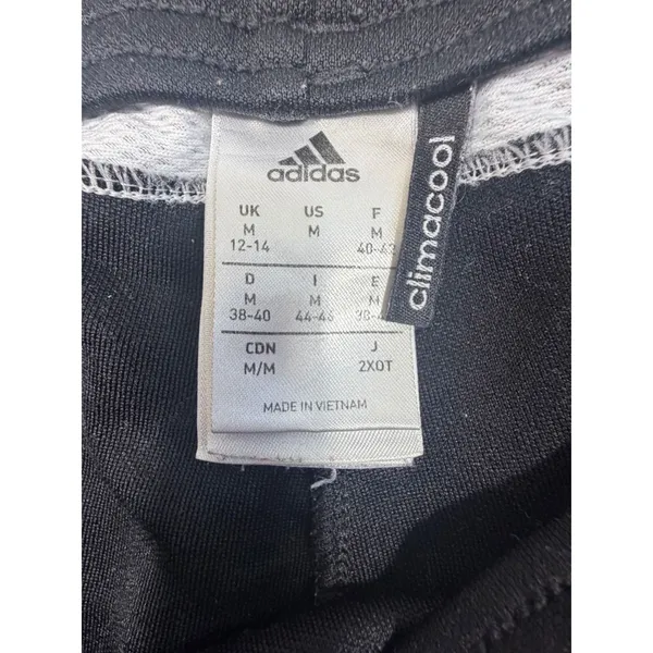 Adidas Climacool Track Pants Womens Medium Black 3 Stripe Zip Ankle Athletic - Image 9