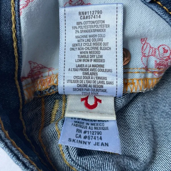 True Religion Jeans Women’s Sz 25 Skinny Mid-rise - Image 10